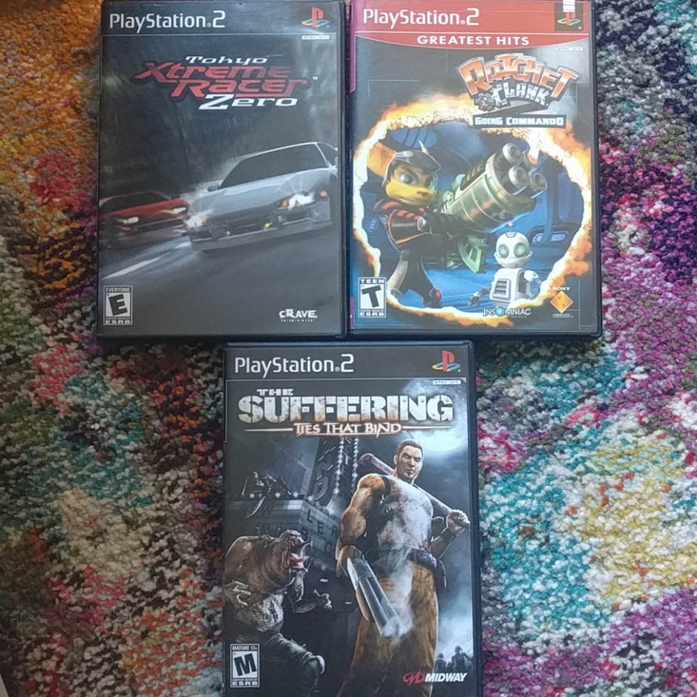 PlayStation 2 games bundle Tokyo racer, suffering